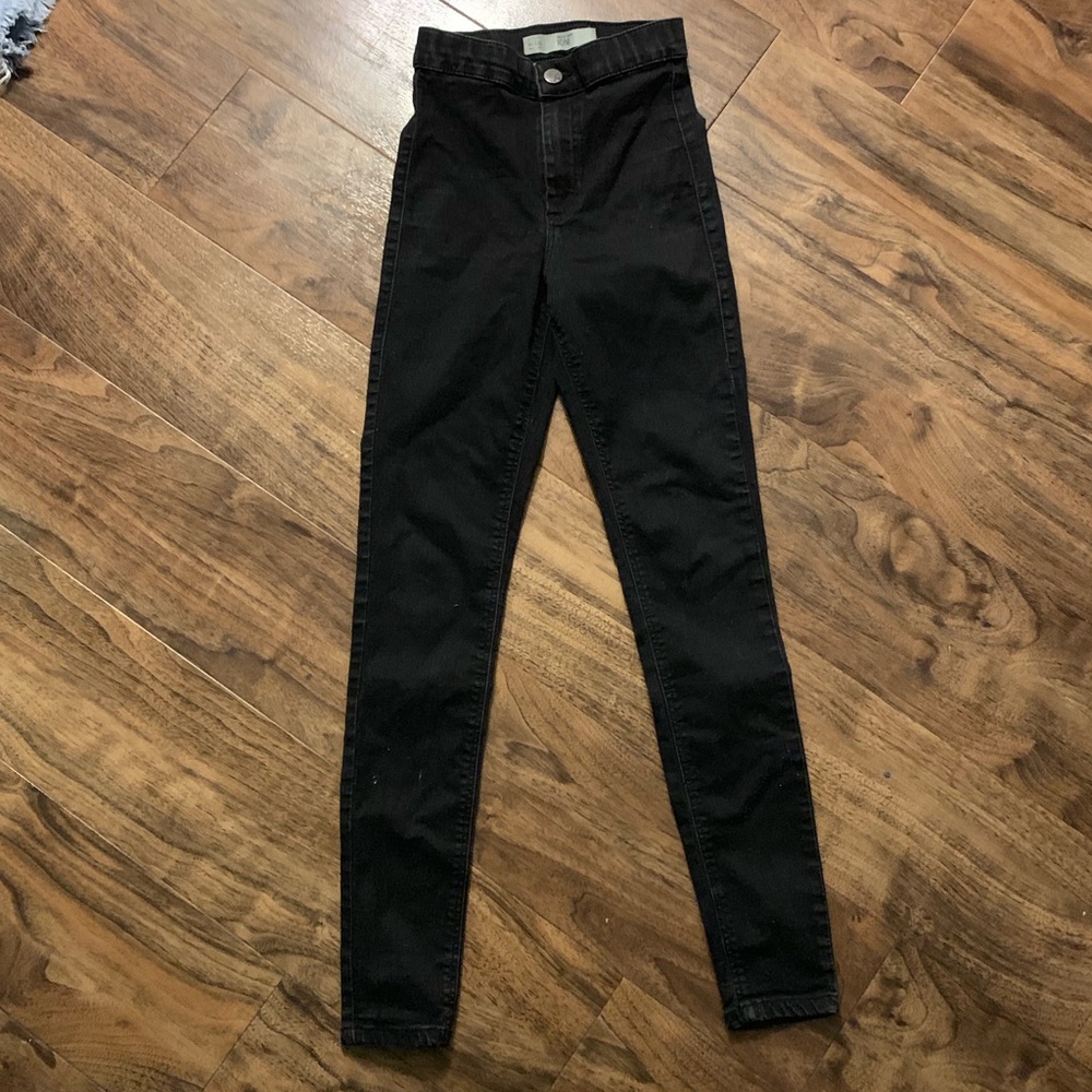 TOPSHOP black Moto Joni high waist jeans 24